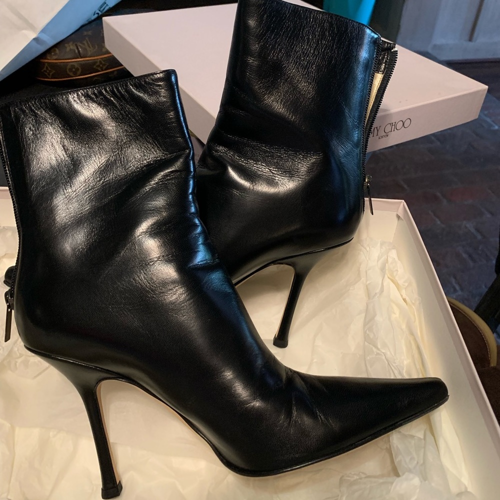 Jimmy Choo boots size 39 black leather